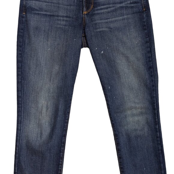 NYDJ Clarissa Ankle Jeans Size 6 Distressed Stretch Blue Jeans Lift and Tuck - Picture 7 of 13